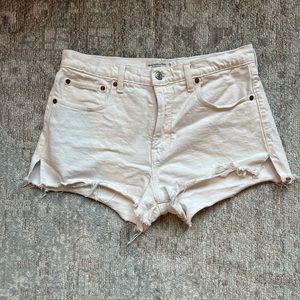 Abercrombie White Denim Short